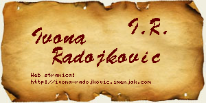 Ivona Radojković vizit kartica